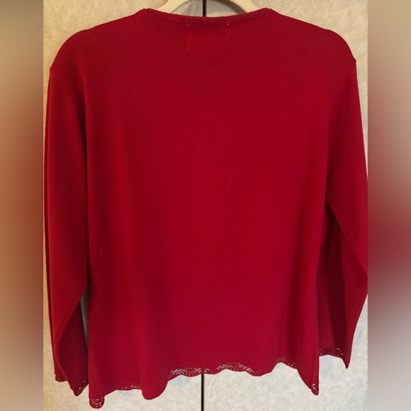 Sale!  Jenny Red Sweater with Bow Detail - Picture 2 of 5